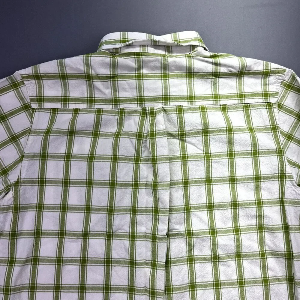 Mocotono Men's Long Sleeve‎ Green Plaid Button Up Size L Casual